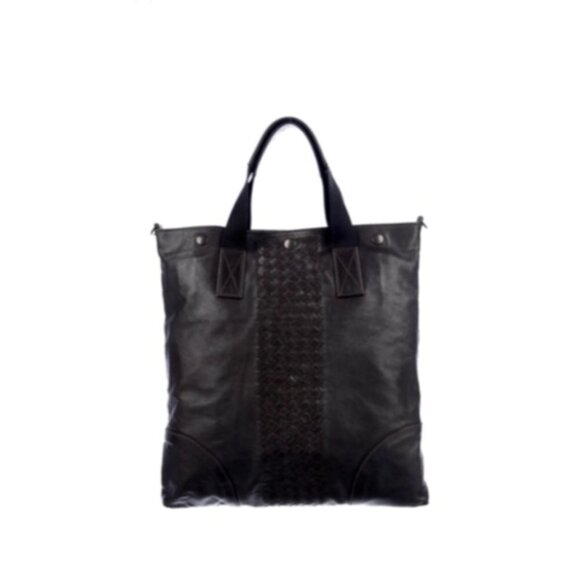 Bottega Veneta Unisex Women's Large Brown Intrecciato Leather Tote Messenger Bag - Picture 1 of 10